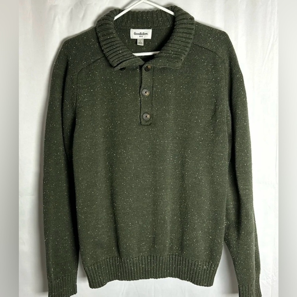 Men’s Goodie low & Co Green lights pullover Sweater